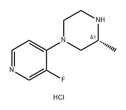 (R)-1-(3-Fluoropyridin-4-yl)-3-methylpiperazine hydrochloride 구조식 이미지