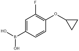 B-[4-(Cyclopropyloxy)-3-fluorophenyl]boronic acid Structure