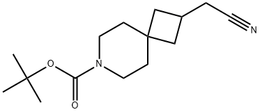 2-Cyanomethyl-7-aza-spiro[3.5]nonane-7-carboxylic acid tert-butyl ester Structure