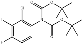 Di-tert-butyl (2-chloro-4-fluoro-3-iodophenyl)iminodicarbonate 구조식 이미지