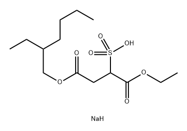 Butanedioic acid, 2-sulfo-, 1-ethyl 4-(2-ethylhexyl) ester, sodium salt (1:1) Structure