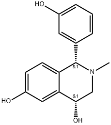 (1S,4R)-1,2,3,4-Tetrahydro-4,6-dihydroxy-1-(3-hydroxyphenyl)-2-methylisoquinoline Structure