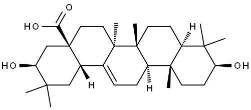 3β,21β-디히드록시올린-12-en-28-오산 구조식 이미지