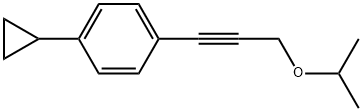 1-Cyclopropyl-4-3-(1-methylethoxy)-1-propyn-1-ylbenzene Structure