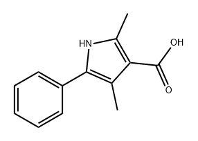 2,4-dimethyl-5-phenyl-1H-pyrrole-3-carboxylic
acid Structure