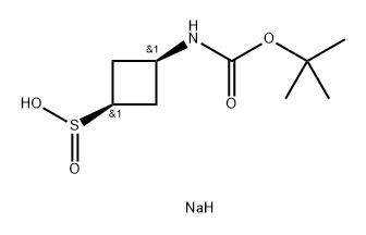 Sodium cis-3-((tert-butoxycarbonyl)amino)cyclobutane-1-sulfinate Structure