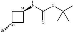 tert-butyl trans-N-(3-bromocyclobutyl)carbamate Structure