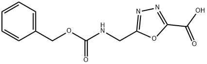 5-(Phenylmethoxy)carbonylaminomethyl-1,3,4-oxadiazole-2-carboxylic acid Structure