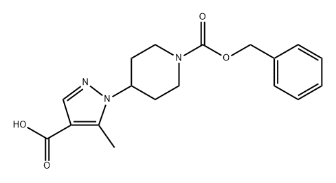 1-(1-(benzyloxycarbonyl)piperidin-4-yl)-5-methyl-1H-pyrazole-4-carboxylic acid Structure