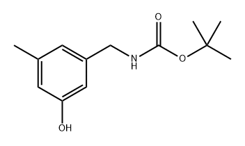 tert-butyl 
N-[(3-hydroxy-5-methylphenyl)methyl]carbamate Structure