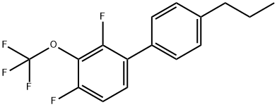 2,4-Difluoro-4'-propyl-3-(trifluoromethoxy)-1,1'-biphenyl 구조식 이미지