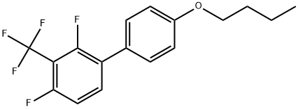 4'-Butoxy-2,4-difluoro-3-(trifluoromethyl)-1,1'-biphenyl Structure