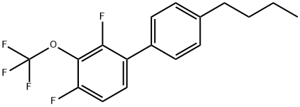 4'-Butyl-2,4-difluoro-3-(trifluoromethoxy)-1,1'-biphenyl Structure