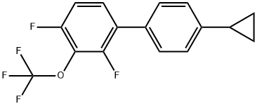 4'-Cyclopropyl-2,4-difluoro-3-(trifluoromethoxy)-1,1'-biphenyl Structure