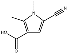 5-Cyano-1,2-dimethyl-1H-pyrrole-3-carboxylic acid Structure