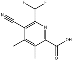 5-Cyano-6-(difluoromethyl)-3,4-dimethylpicolinic acid 구조식 이미지