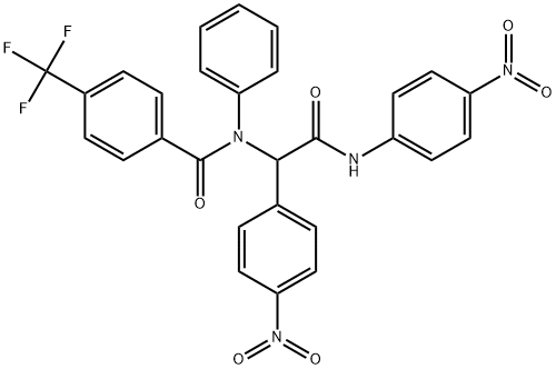 Benzeneacetamide, 4-nitro-N-(4-nitrophenyl)-α-[phenyl[4-(trifluoromethyl)benzoyl]amino]- Structure