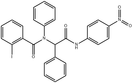 Benzeneacetamide, α-[(2-iodobenzoyl)phenylamino]-N-(4-nitrophenyl)- Structure