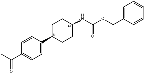 Benzyl (rel-4-(4-acetylphenyl)cyclohexyl)carbamate Structure