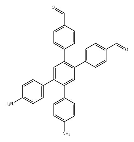 1,2-bis(4-formylphenyl)-4,5-bis(4-aminophenyl)benzene 구조식 이미지