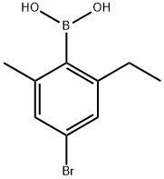 (4-Bromo-2-ethyl-6-methylphenyl)boronic acid Structure