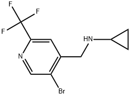 5-Bromo-N-cyclopropyl-2-(trifluoromethyl)-4-pyridinemethanamine Structure