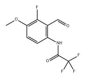 2,2,2-Trifluoro-N-(3-fluoro-2-formyl-4-methoxyphenyl)acetamide Structure