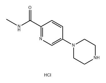 N-Methyl-5-(piperazin-1-yl)picolinamide hydrochloride 구조식 이미지