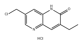 1,5-Naphthyridin-2(1H)-one, 7-(chloromethyl)-3-ethyl-, hydrochloride (1:1) 구조식 이미지