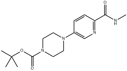 tert-Butyl 4-(6-(methylcarbamoyl)pyridin-3-yl)piperazine-1-carboxylate Structure