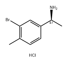 Benzenemethanamine, 3-bromo-α,4-dimethyl-, hydrochloride (1:1), (αS)- Structure