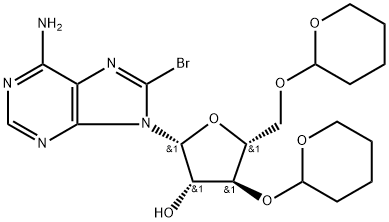 9H-Purin-6-amine,9-[3,5-bis-O-(tetrahydro-2H-pyran-2-yl)-β-D- Structure