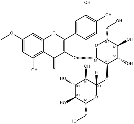 Rhamnetin 3-sophoroside Structure