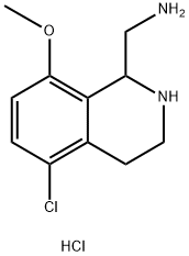 (5-Chloro-8-methoxy-1,2,3,4-tetrahydroisoquinolin-1-yl)methanamine hydrochloride Structure