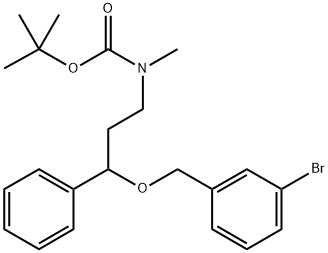 tert-Butyl (3-((3-bromobenzyl)oxy)-3-phenylpropyl)(methyl)carbamate Structure