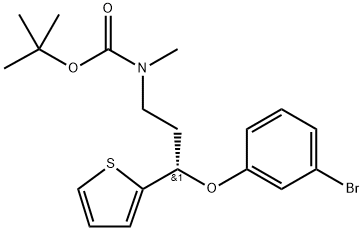 (S)-tert-Butyl (3-(3-bromophenoxy)-3-(thiophen-2-yl)propyl)(methyl)carbamate Structure