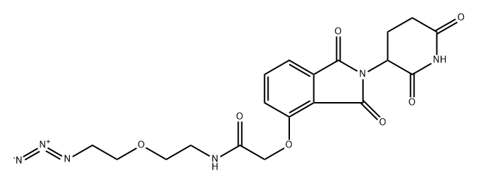 Thalidomide-O-amido-PEG1-N3 Structure
