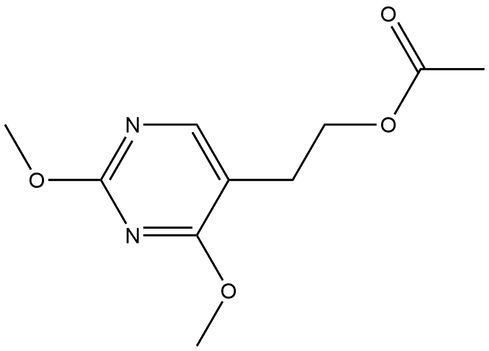 5-Pyrimidineethanol, 2,4-dimethoxy-, 5-acetate 구조식 이미지
