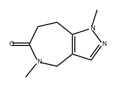 1,5-dimethyl-7,8-dihydro-4H-pyrazolo[4,3-c]azepin-6-one Structure