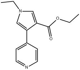 Ethyl 1-ethyl-4-(4-pyridinyl)-1H-pyrrole-3-carboxylate Structure