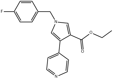 Ethyl 1-(4-fluorophenyl)methyl-4-(4-pyridinyl)-1H-pyrrole-3-carboxylate Structure