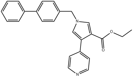 Ethyl 1-(1,1′-biphenyl-4-ylmethyl)-4-(4-pyridinyl)-1H-pyrrole-3-carboxylate Structure