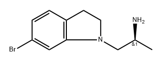 1H-Indole-1-ethanamine, 6-bromo-2,3-dihydro-α-methyl-, (αS)- 구조식 이미지