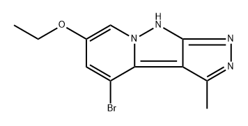 4-Bromo-6-ethoxy-3-methyl-9H-pyrazolo[3',4':3,4]pyrazolo[1,5-a]pyridine Structure