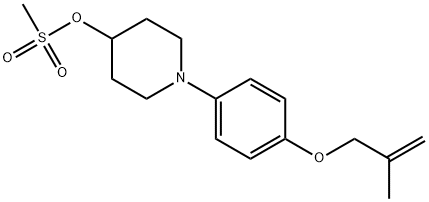 1-4-(2-Methyl-2-propen-1-yl)oxyphenyl-4-piperidinol 4-methanesulfonate Structure