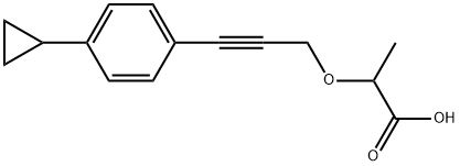 2-3-(4-Cyclopropylphenyl)-2-propyn-1-yloxypropanoic acid Structure