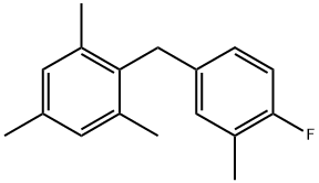 2-(4-fluoro-3-methylbenzyl)-1,3,5-trimethylbenzene Structure