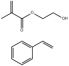 2-Propenoic acid, 2-methyl-, 2-hydroxyethyl ester, polymer with ethenylbenzene Structure