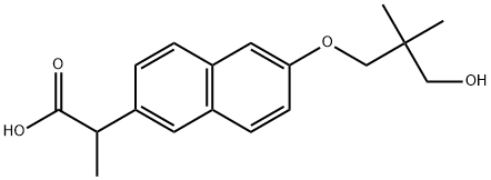 2-Naphthaleneacetic acid, 6-(3-hydroxy-2,2-dimethylpropoxy)-α-methyl- Structure