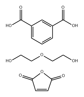 1,3-벤젠디카르복실산,2,5-푸란디온및2,2'-옥시비스[에탄올]중합체 구조식 이미지